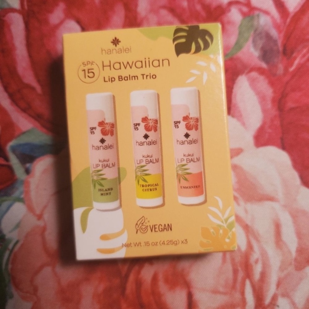 NIB Hanalei Hawaiian Lip Balm Trio